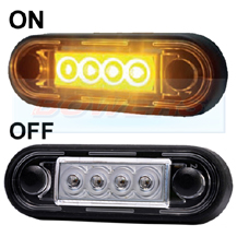 Easy Fit Slim Amber/Orange LED Marker Light Ideal For Truck & Van Bars